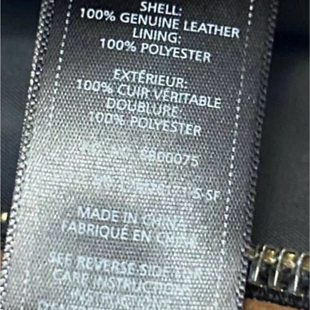 7 For All Mankind Tan  Leather Biker Jacket - Picture 4 of 4